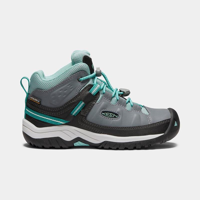 Keen ブーツ | キーン ターギー 防水 トレッキング シューズ キッズ グレー / ターコイズ | 735896-EAI